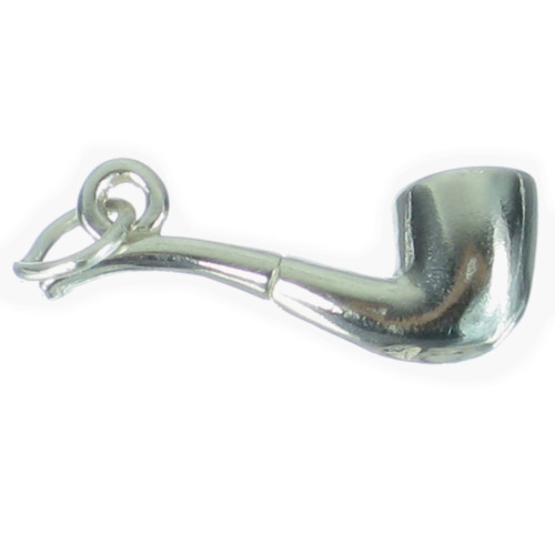 Pipe for Smokers sterling silver charm .925 Smoking Pipe charms