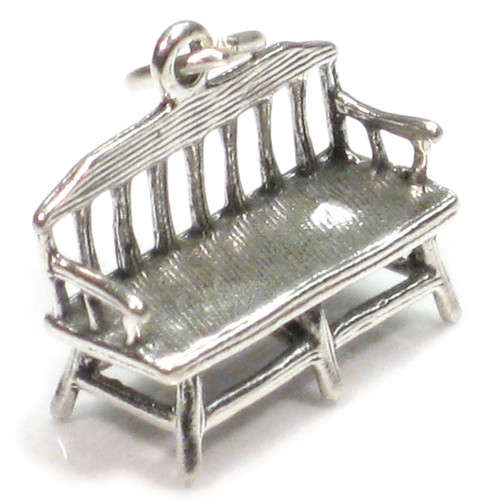 Garden bench sterling silver charm .925 x 1 Love Benches charms