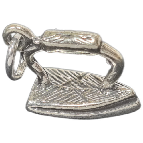 Flat Iron Old Style sterling silver charm .925 Irons Ironing charms