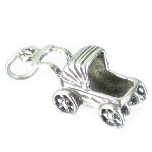 Pram sterling silver charm .925 x 1 Babies Baby Pushchair Stroller