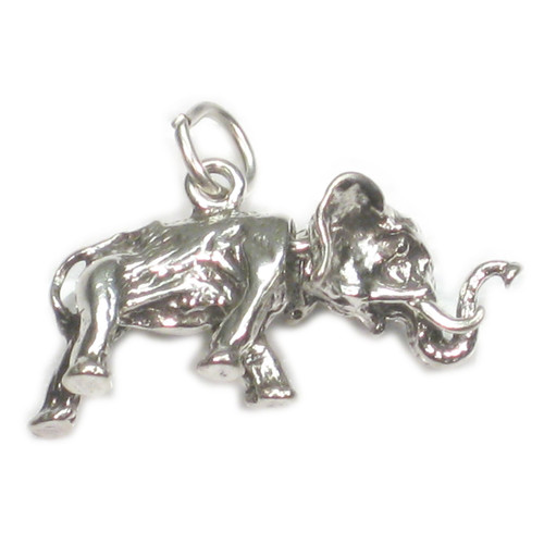 Elephant with movable head sterling silver charm .925 x 1 Elephants