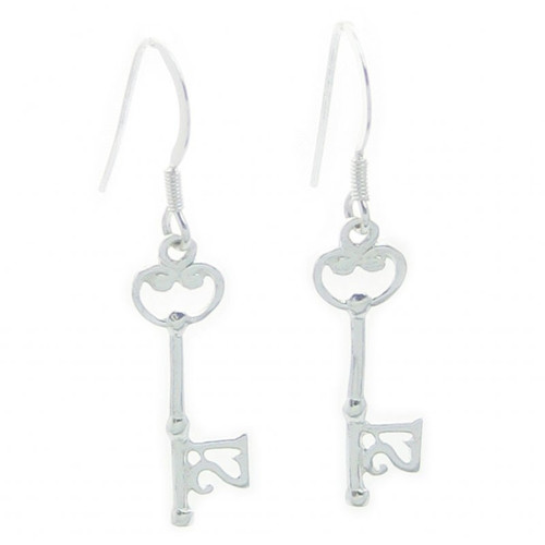 21st birthday sterling silver drop earrings .925 x 1 pair drops