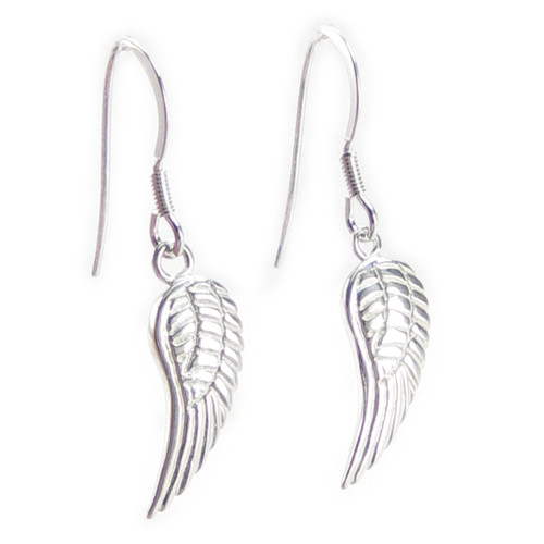 Angel wings sterling silver drop earrings 925 Angels protection