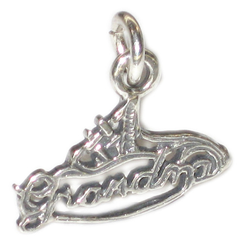 Number 1 Grandma sterling silver charm .925 Grandparent charms