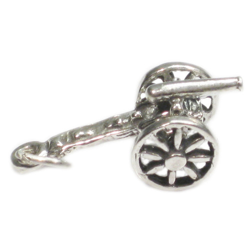 Cannon Gun sterling silver charm .925 x 1 Cannons Canon guns charms