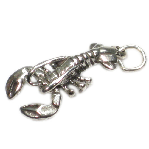 Lobster sterling silver charm .925 x 1 Lobsters Food Diving charms
