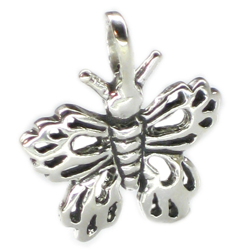 Butterfly sterling silver charm .925 x 1 Butterflies insects charms