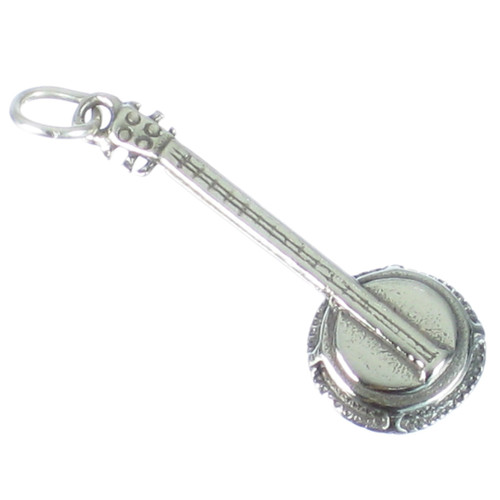 Banjo sterling silver charm .925 Banjos music charms