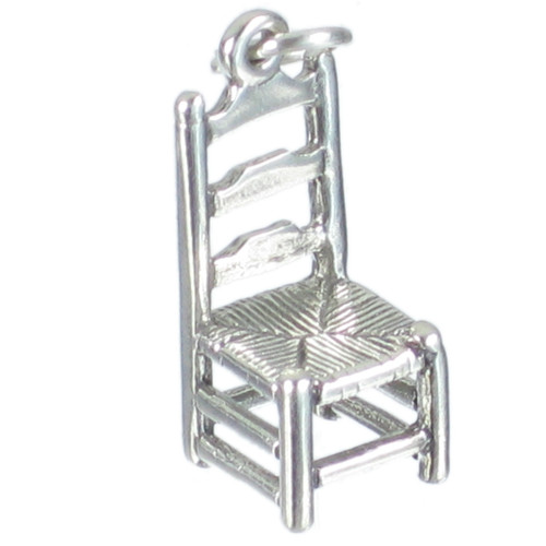Step Back Chair sterling silver charm .925 x 1 Chairs Seats charms