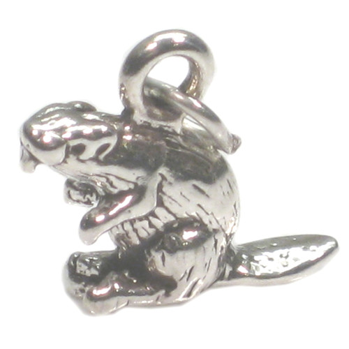 Beaver sterling silver charm .925 x 1 Beavers charms