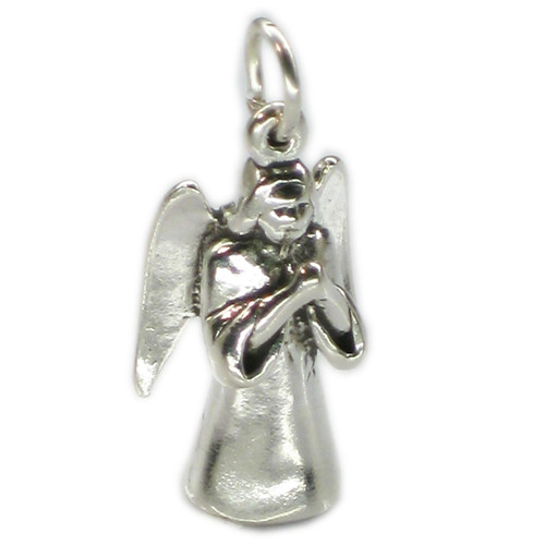 Angel with praying hands sterling silver charm .925 x 1 Holy charms