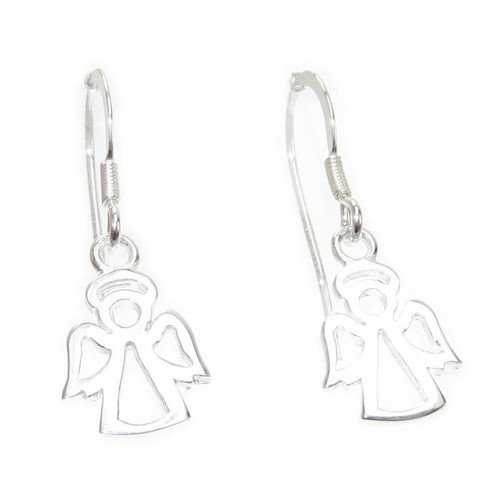 Angel sterling silver hook earrings 925 x 1 pair Angels drops