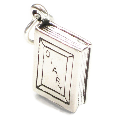 Diary sterling silver charm .925 x 1 Diaries charms
