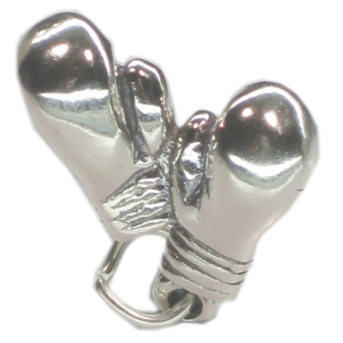 Boxing gloves sterling silver charm .925 x 1 Boxers charms