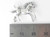 Galloping Pony Horse sterling silver charm .925 x1 Ponies Horses charms side view