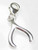 Wishbone on 9mm clip small sterling silver charm .925 Lucky alternate view