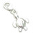 TINY Turtle on clip sterling silver charm .925 x 1 Turtles charms