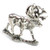 Caribou sterling silver charm .925 Animals with Antlers