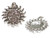 Sun face sterling silver charm Pendant .925 Weather charms extra view