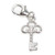 Apx 13mm Key on clip TINY sterling silver charm .925 x 1 Keys