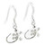 Lizard Gecko sterling silver hook earrings 925 pair drops