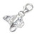 Manta Ray on clip sterling silver charm .925 x 1 Rays and Mantas