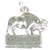 Yellowstone National Park Buffalo Bison sterling silver charm .925