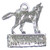 Wolf of Yellowstone National Park sterling silver charm .925 x 1