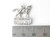 Wolf of Yellowstone National Park sterling silver charm .925 side view