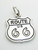Route 66 sterling silver charm .925x1 USA America Road Trip charms