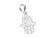 Hamsa Hand sterling silver bead charm .925 x 1 Protection Beads detail