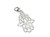 Hamsa Hand on clip sterling silver charm .925 x 1 protection additional view