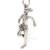 Female runner jogger sterling silver charm .925 x 1 Athlete charms