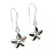 Flower earrings sterling silver .925 pair flowers drops