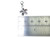 Flower on clip sterling silver charm .925 flowers charms side view