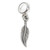TINY Feather sterling silver charm on bead fitting .925 Feathers