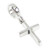 Cross on bead fitting SMALL sterling silver charm .925 x 1 Crosses