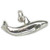 Whale 2D sterling silver charm pendant .925 x 1 Whales Wales