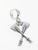 Crossed Oars bead sterling silver charm .925 rowing charms additional view