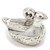 French Hen sterling silver charm .925 hens Christmas charms