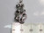 Five - 5 Gold Rings sterling silver charm .925 Christmas charms side view