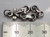 Five - 5 Gold Rings sterling silver charm .925 Christmas charms size example