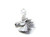 Horse Head on clip sterling silver charm .925 x 1 Horses charms detail