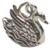 Swan sterling silver charm .925 x 1 Swans a Swimming Christmas charms