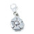 Poppy tiny sterling silver clip charm .925 x 1 Poppies Poppys charms