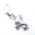 Roller Skate TINY sterling silver charm .925 Rollerskate charms detail