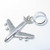 707 Jumbo Jet aeroplane sterling silver bead charm .925 x 1 charms side view