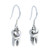 Tooth Molar sterling silver earrings .925 x 1 pair drops teeth