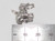 Horse and Foal sterling silver charm .925 Horses and foals charms detail