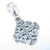 Jerusalem Cross on 9mm clip sterling silver charm .925 Crosses additional view